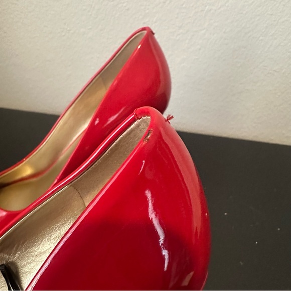 Guess Red Faux Leather High Heels - Picture 9 of 15